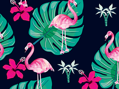 Flamingo Print