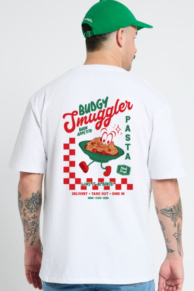 White Tee with Pasta Shop