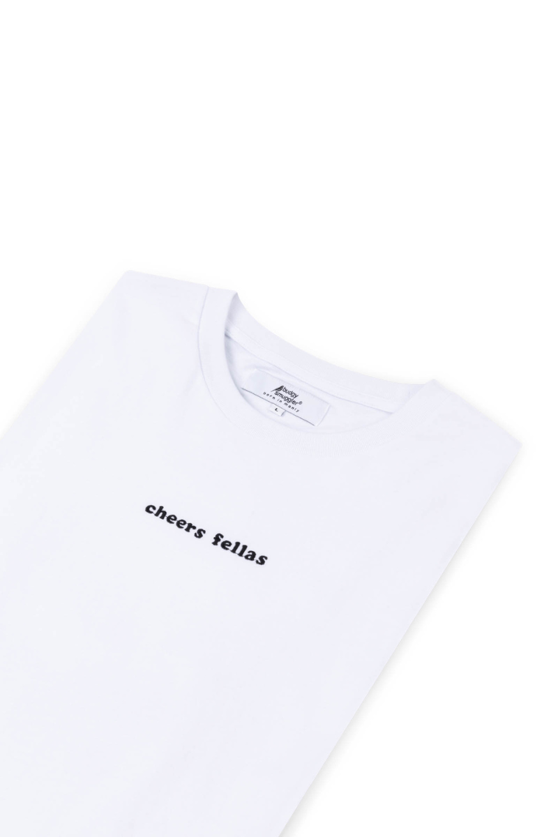 Budgy 'Cheers Fellas' Tee in White