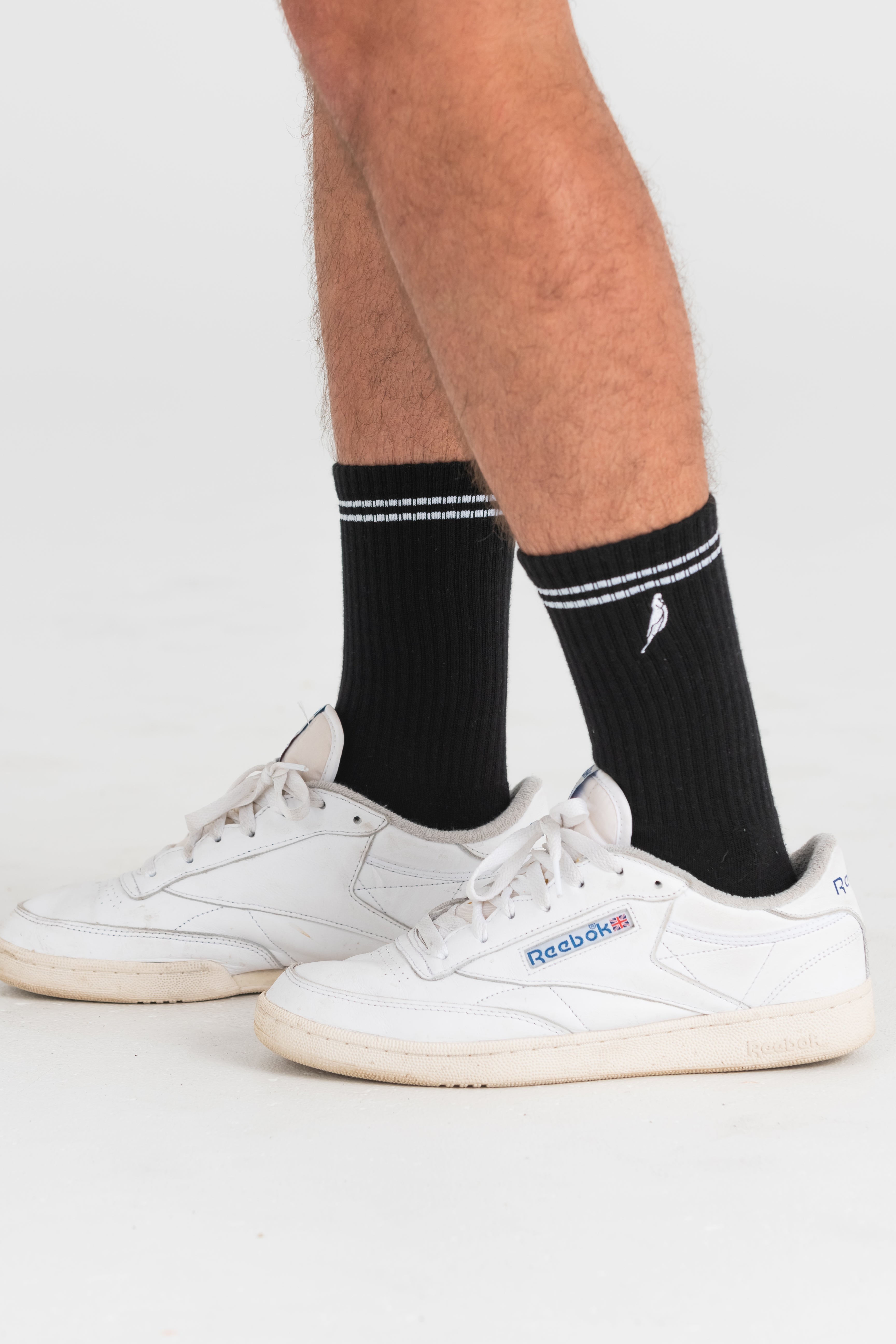 Black Budgy Crew Socks
