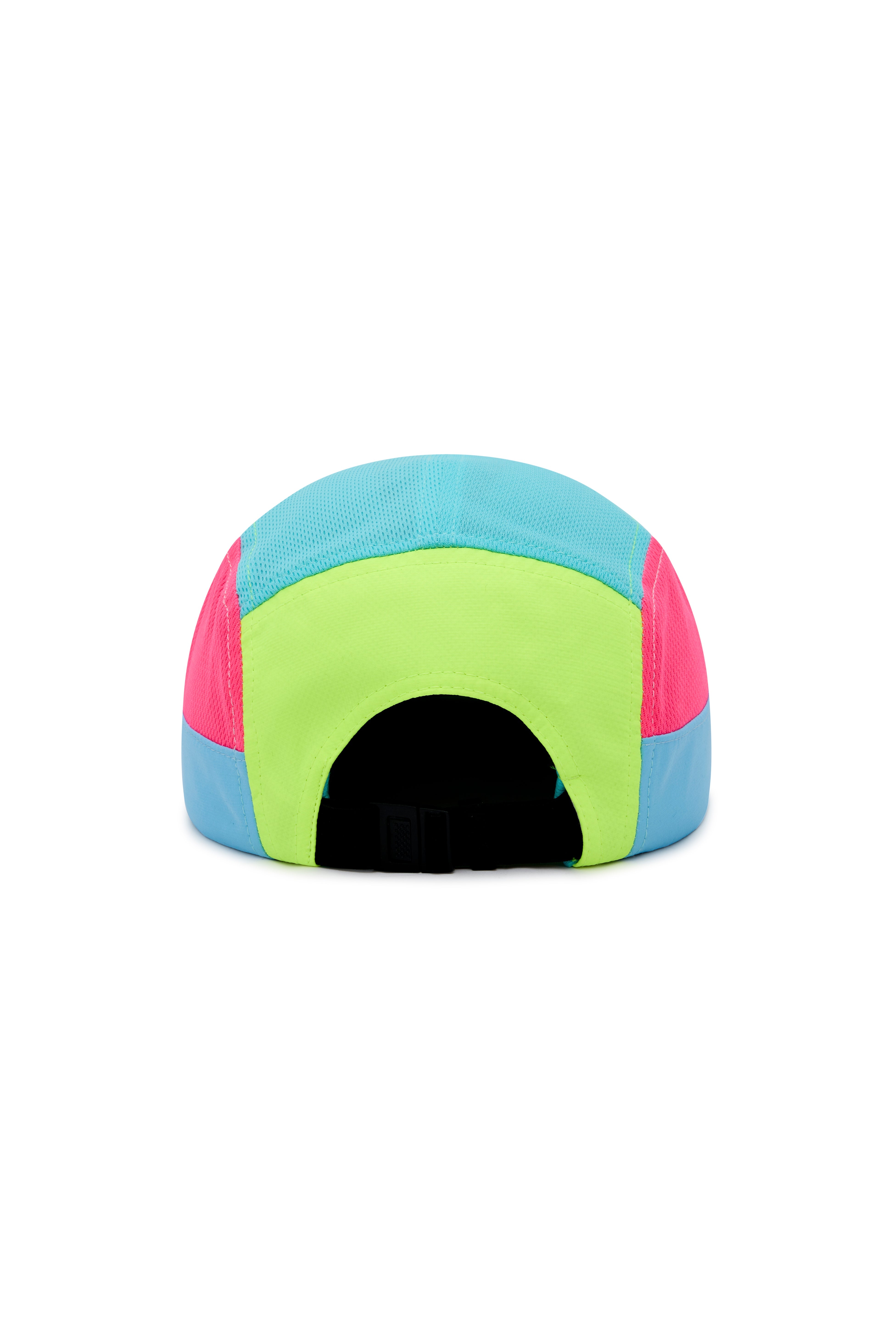 Running Cap in Yellow Blue Pink