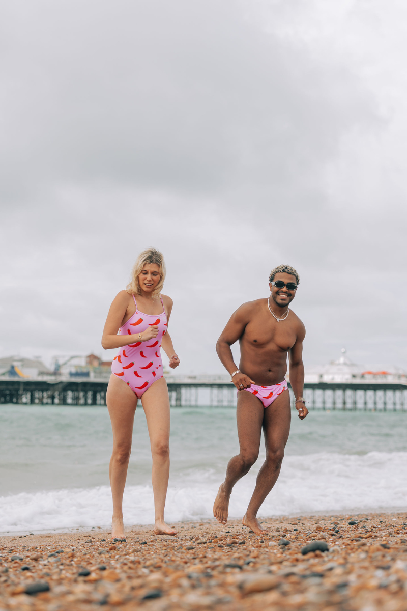Thin Strap Racer in Pink Chilli Willies