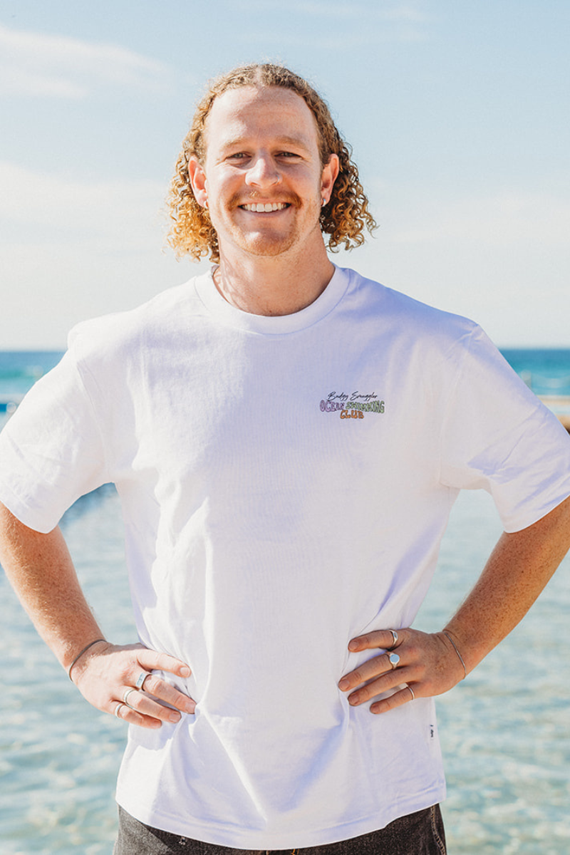 White Tee with Ocean Swim Club