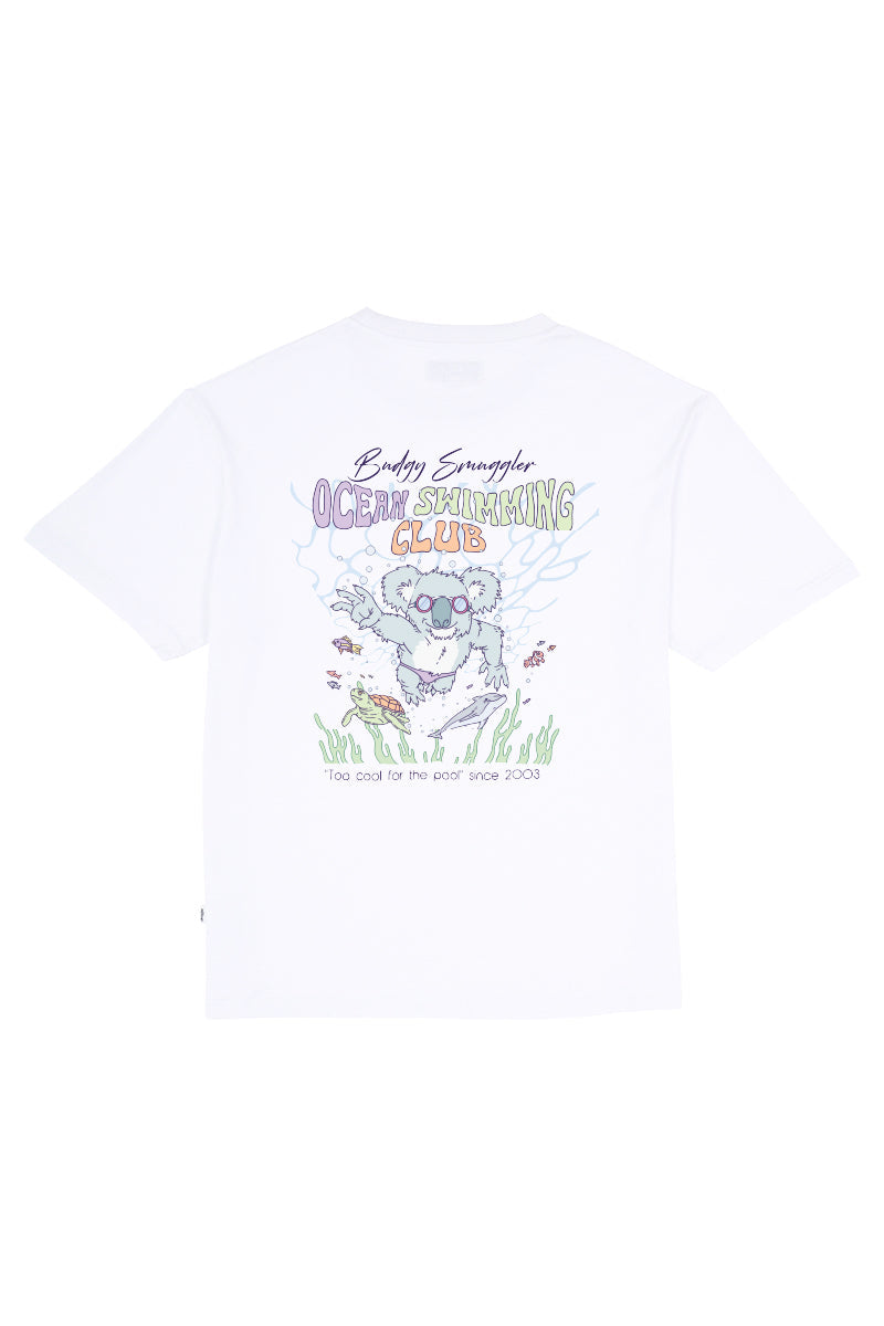 White Tee with Ocean Swim Club