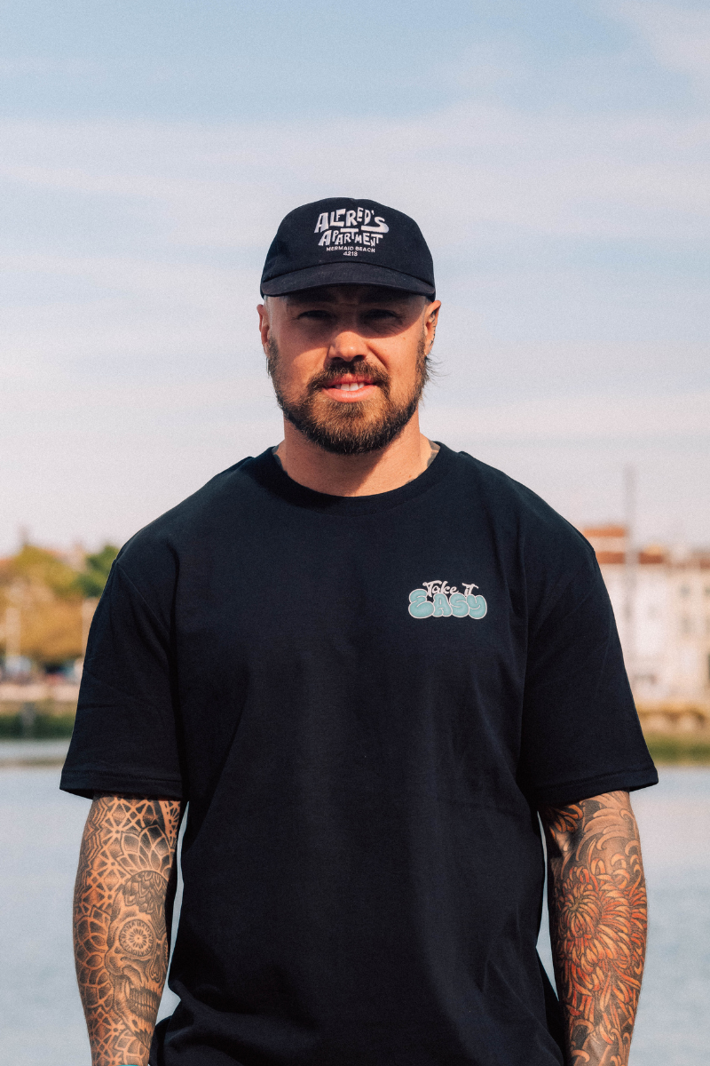 Black Tee with Jack Nowell 'Take it Easy'