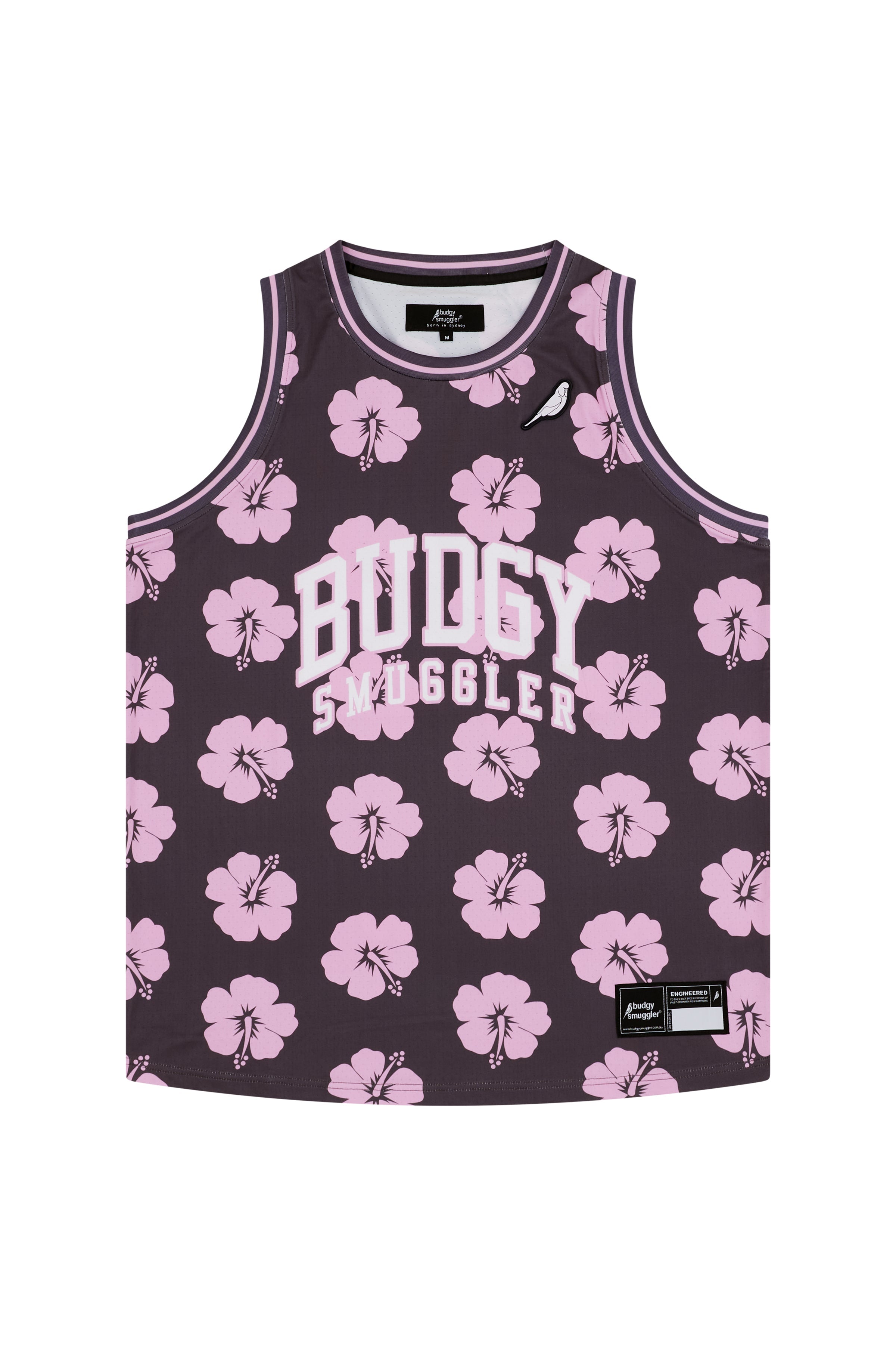 Basketball Vest in Brown Hibiscus