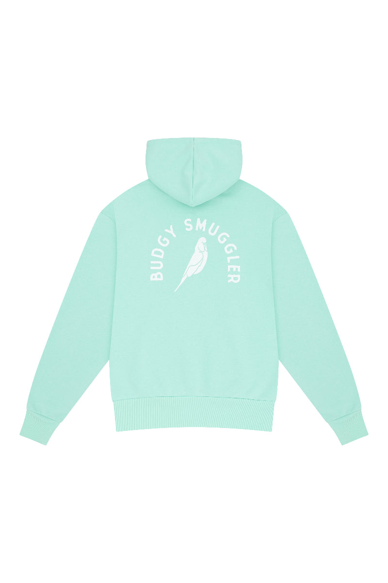 Hoodie in Teal Budgy Arch