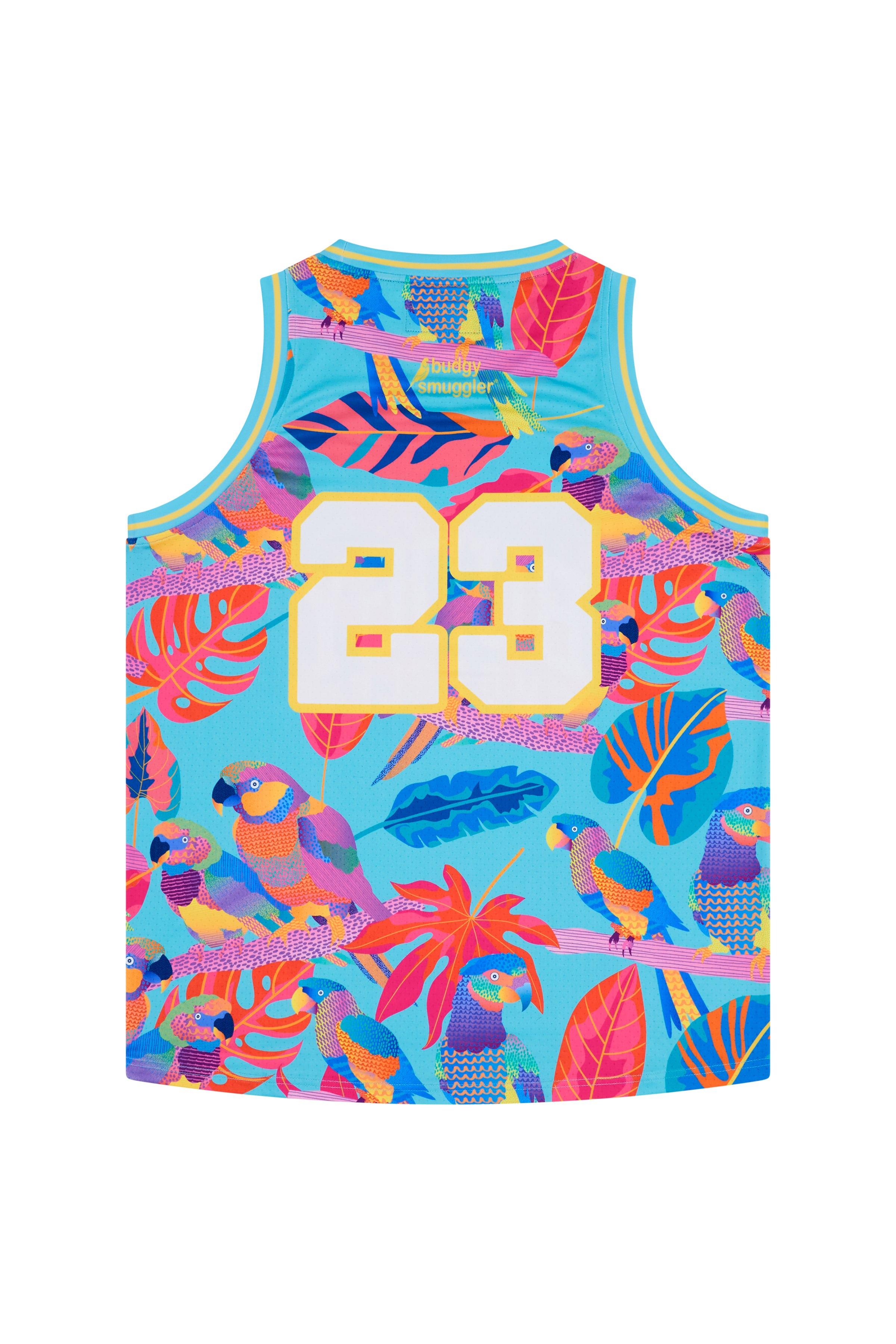 Basketball Vest in Techno Parrots