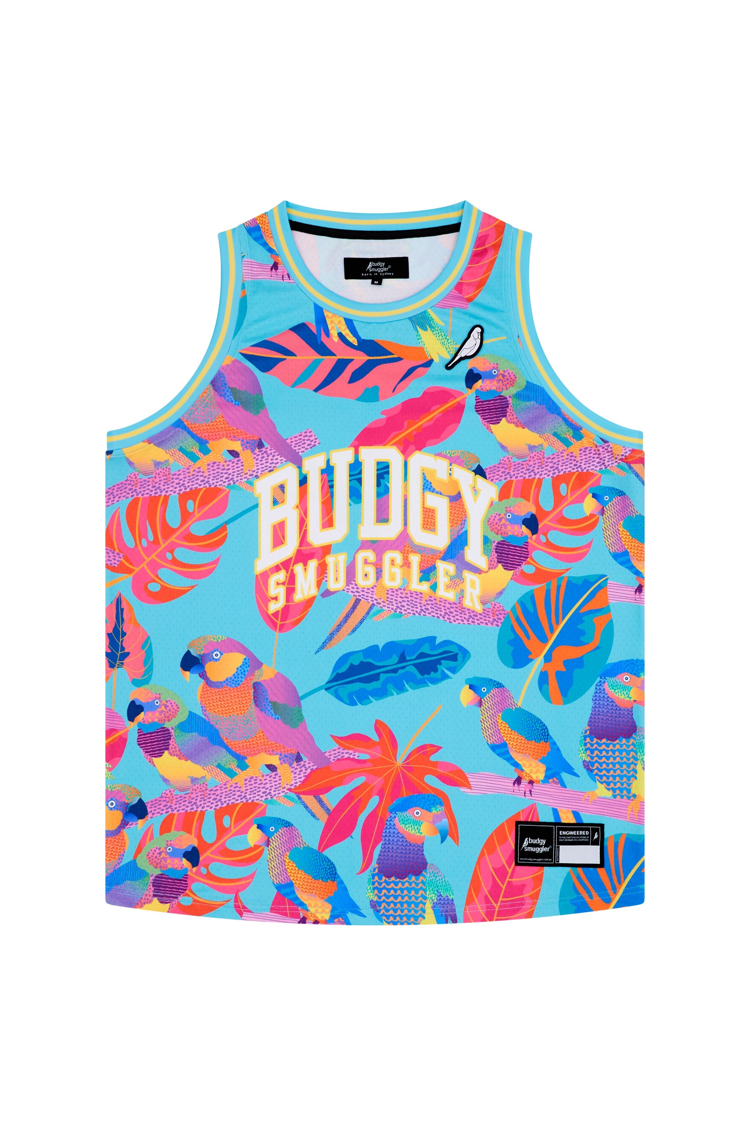 Basketball Vest in Techno Parrots