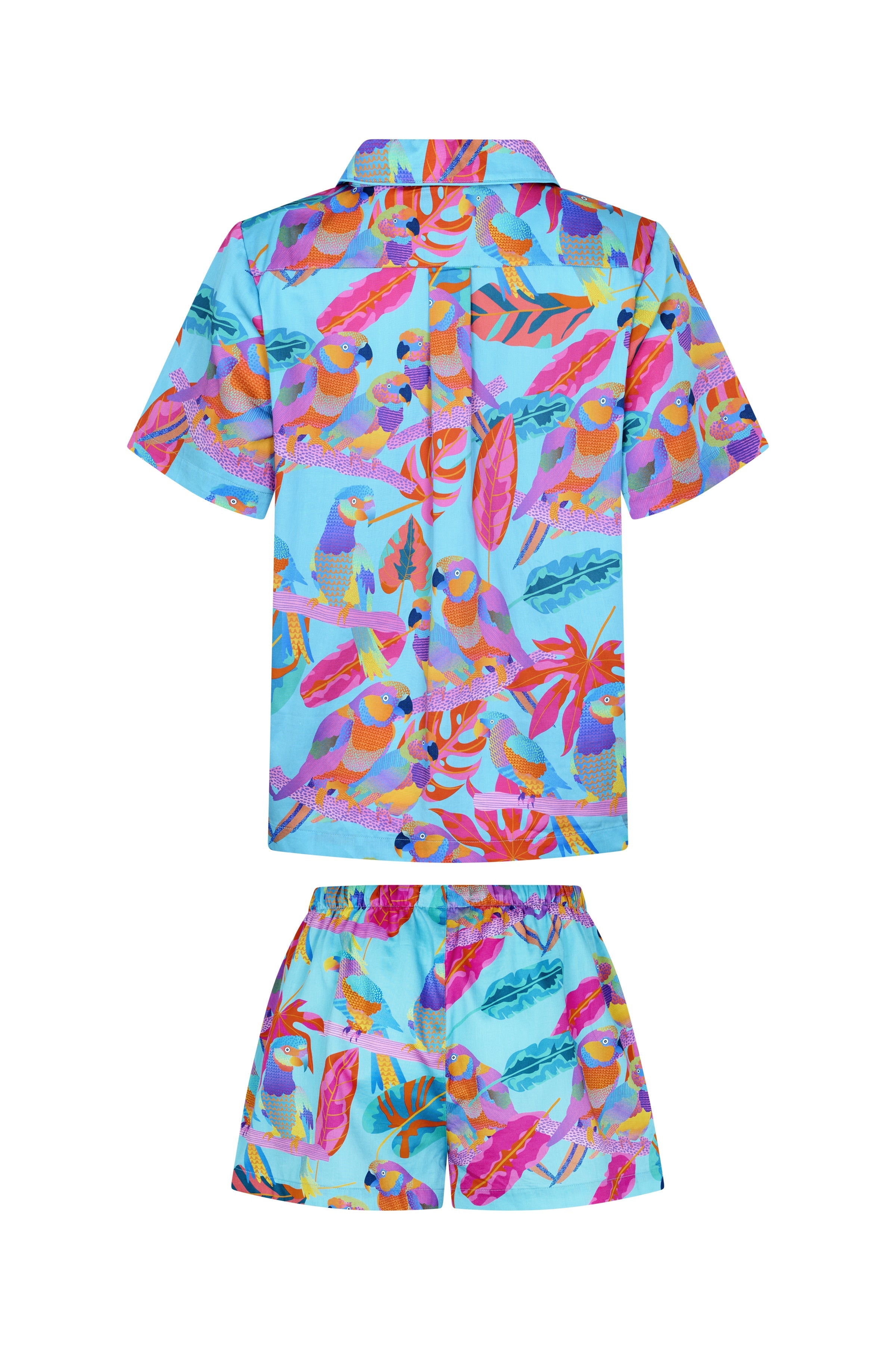 Women's Pyjama Set in Techno Parrots