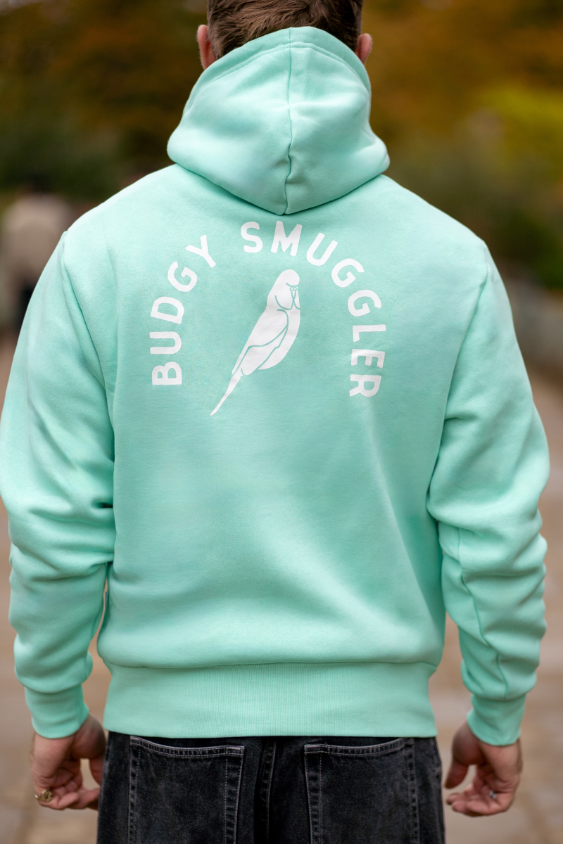 Hoodie in Teal Budgy Arch