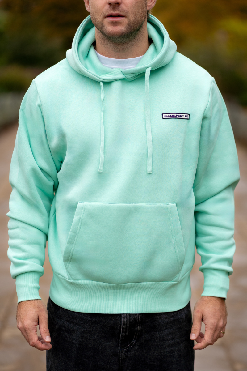 Hoodie in Teal Budgy Arch