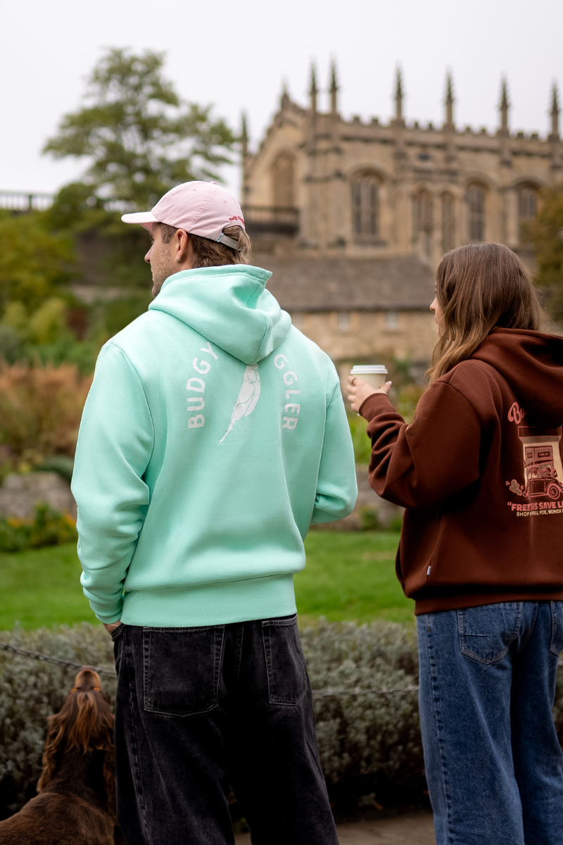 Hoodie in Teal Budgy Arch