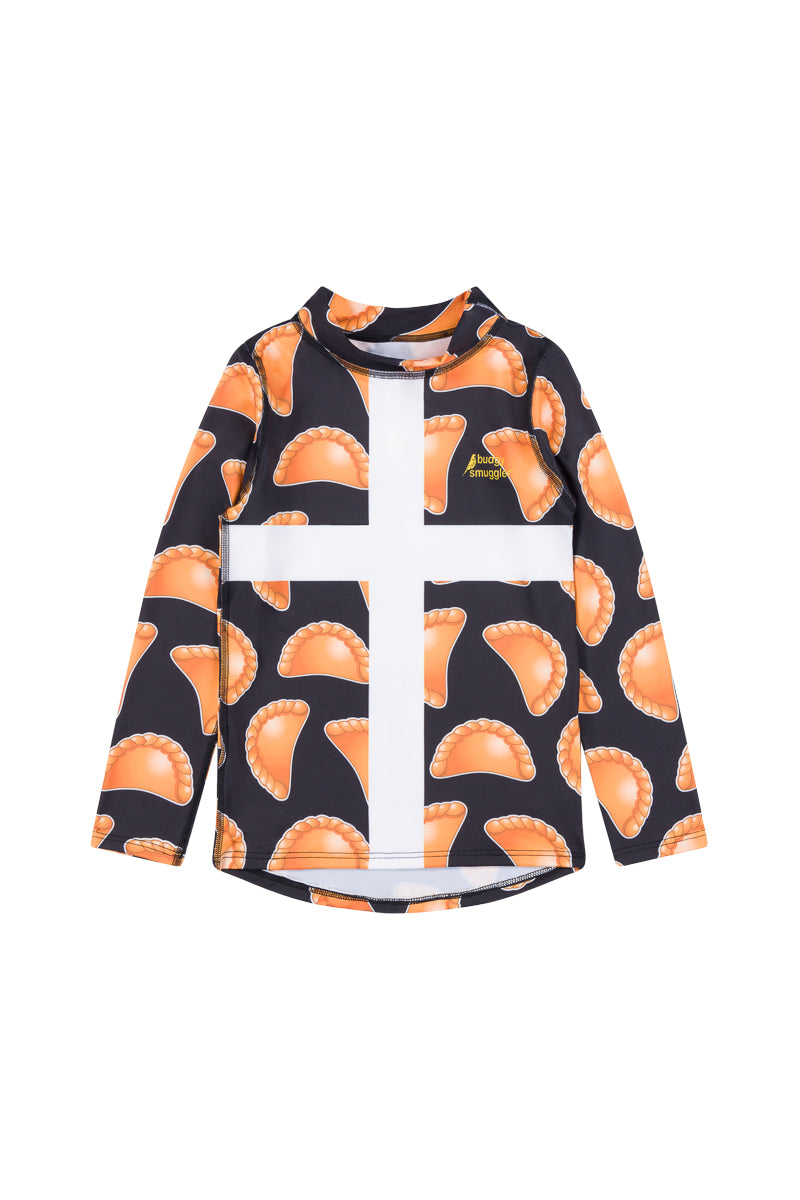 Kids Long Sleeved Rash Vest in Cornish Pasty