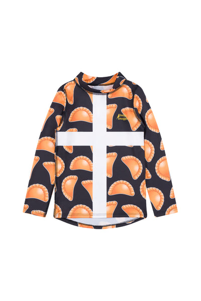 Kids Long Sleeved Rash Vest in Cornish Pasty