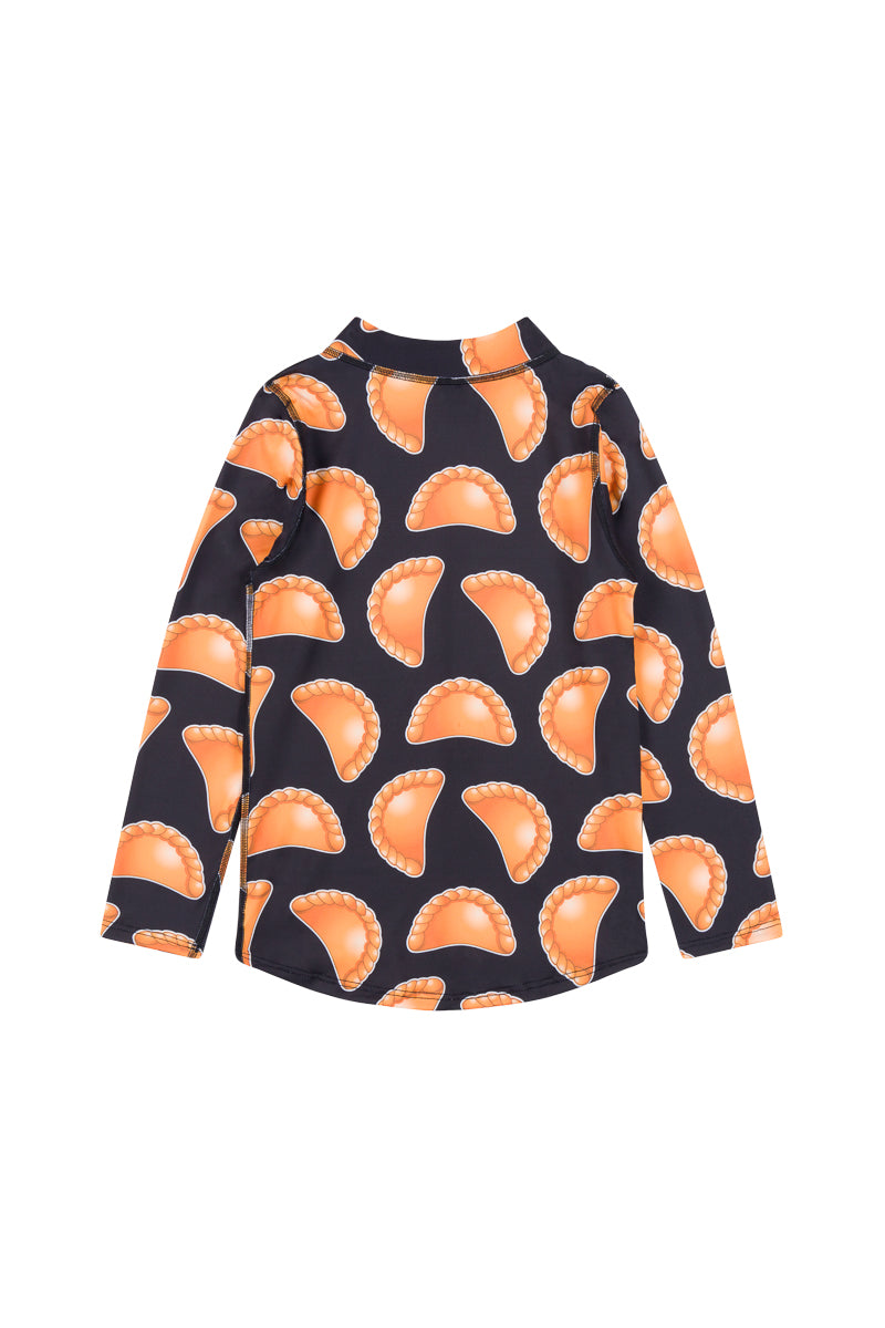 Kids Long Sleeved Rash Vest in Cornish Pasty