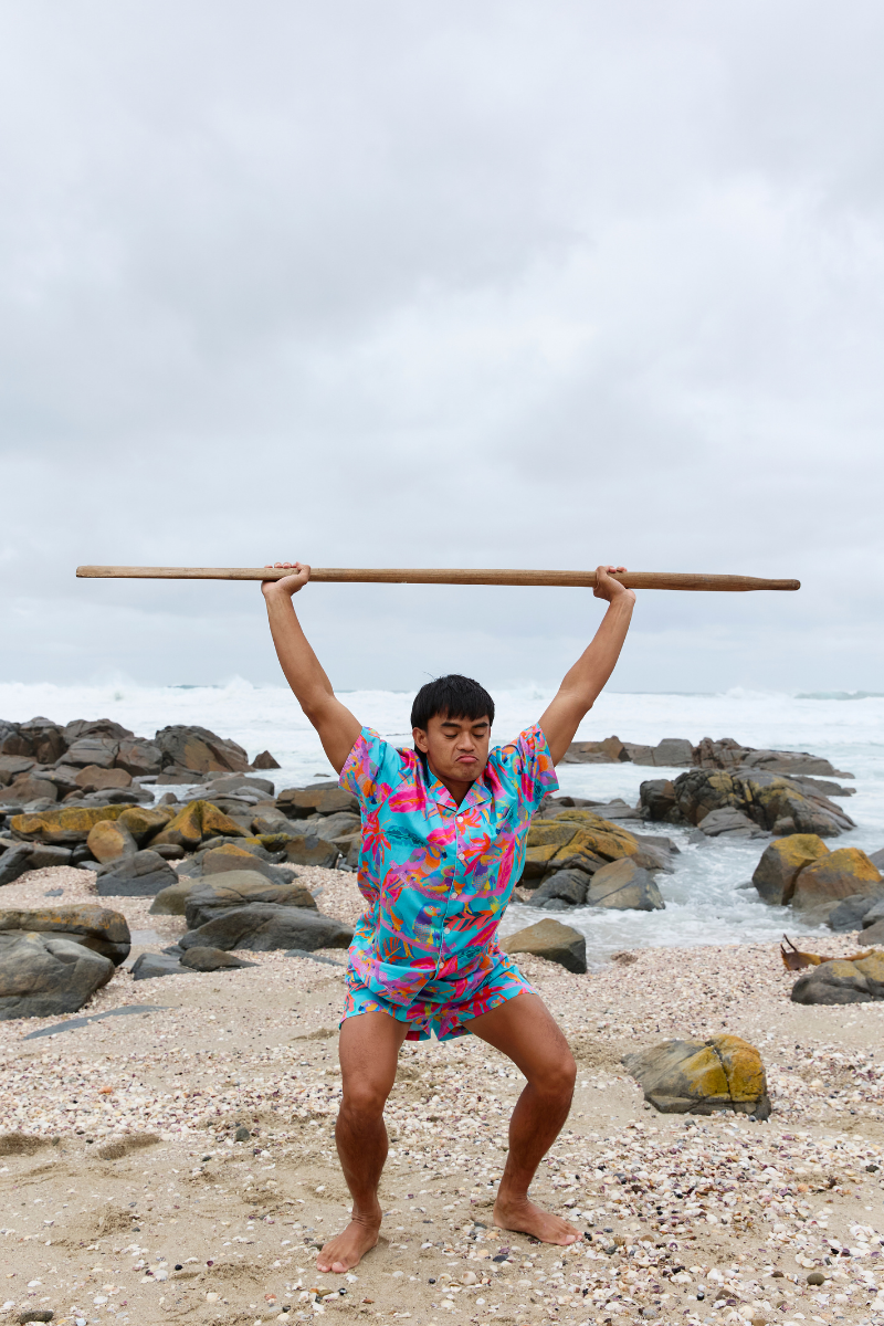 Men's Pyjama Set in Techno Parrots