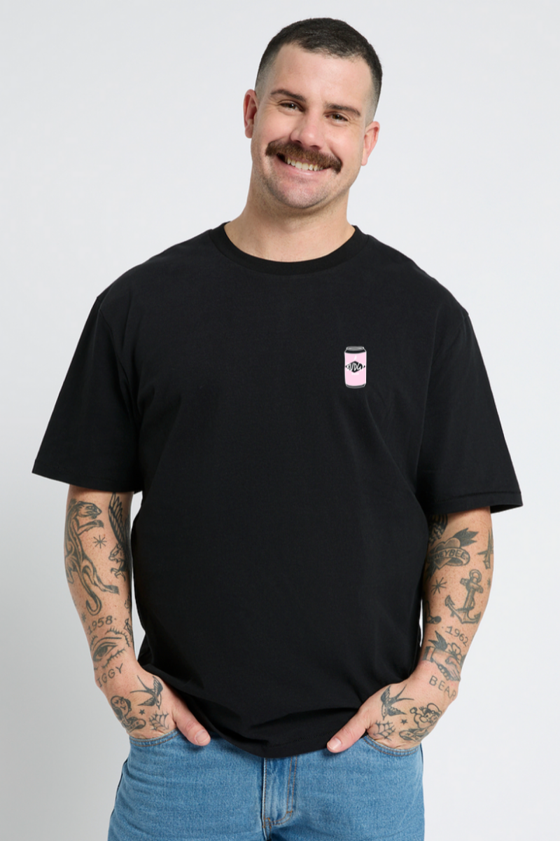 Black Tee with Rose Beers