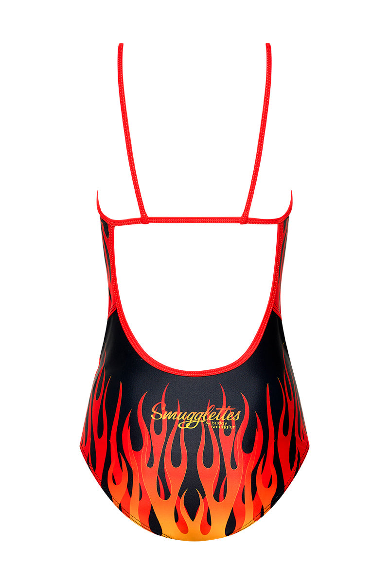 Thin Strap Racer in Fieri Flames