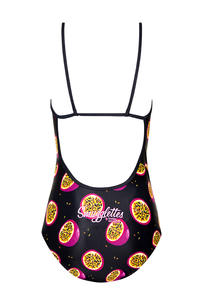 Thin Strap Racer in Black Passion Fruit