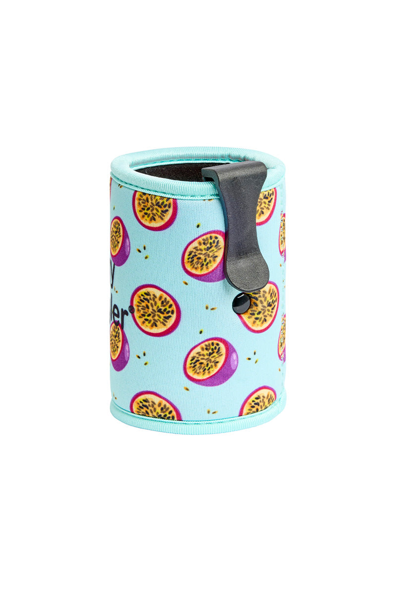 Stubby Holder with Clip in Passion Fruit