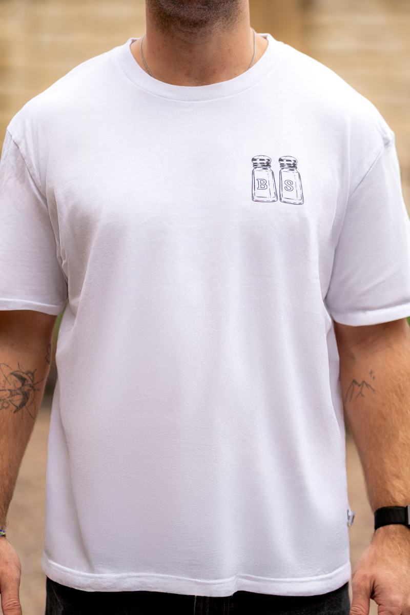 White Tee in Fish and Chip Fridays