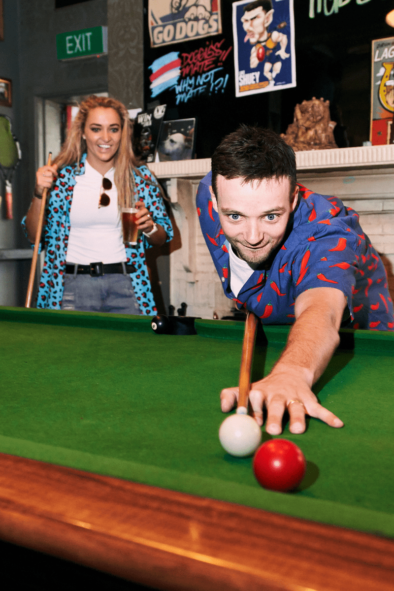 Hawaiian Party Shirt in Chilli Willi