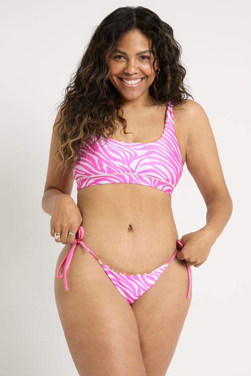 Avalon Bottoms in Orange and Pink Zebra