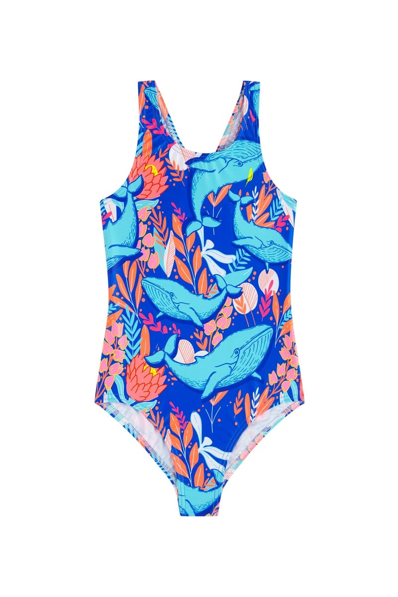 1 pièce pour fille en baleine bleue