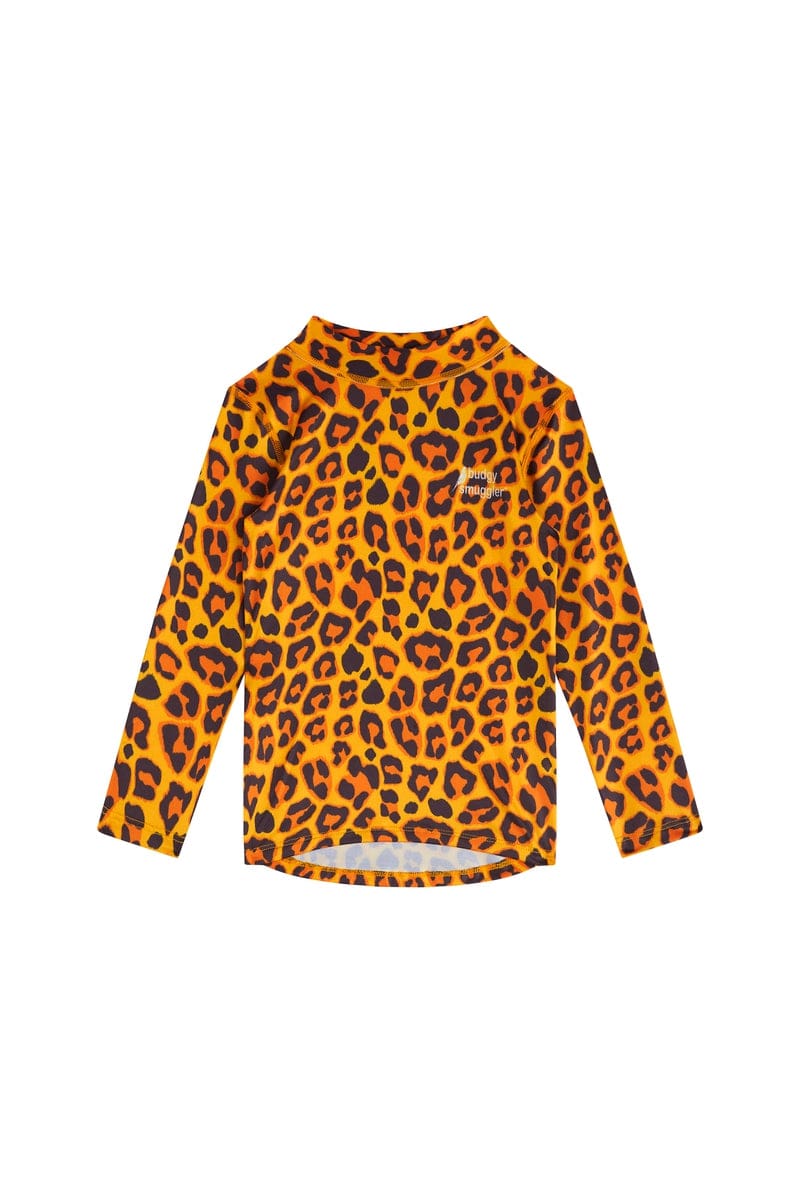 Kids Long Sleeved Rash Vest in Leopard