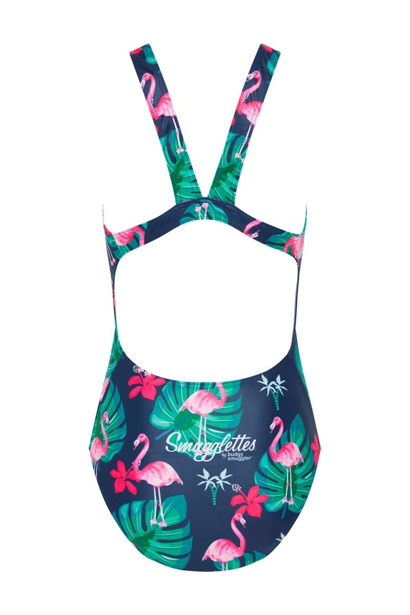 Thick Strap Racer in Flamingos