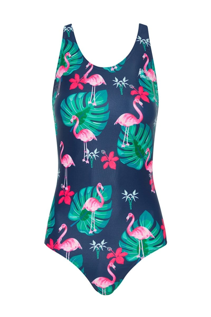 Thick Strap Racer in Flamingos