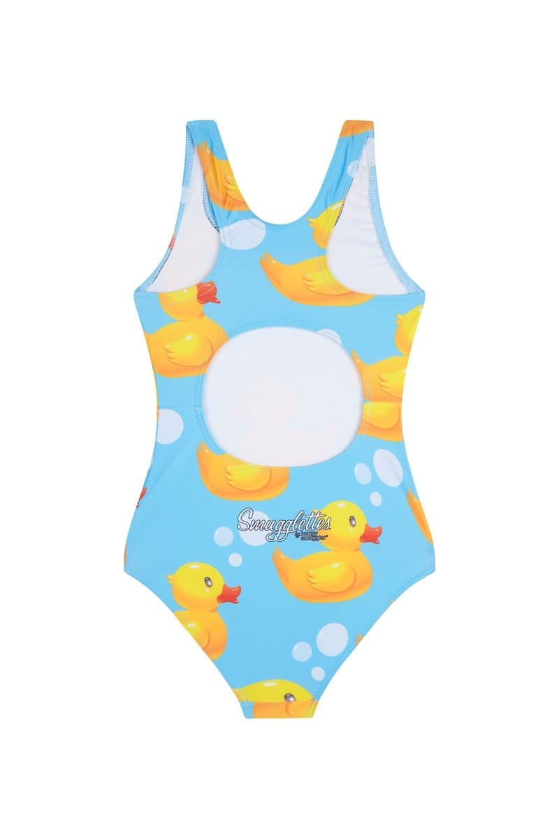 Maillot de 1 pièce pour filles en canards en caoutchouc