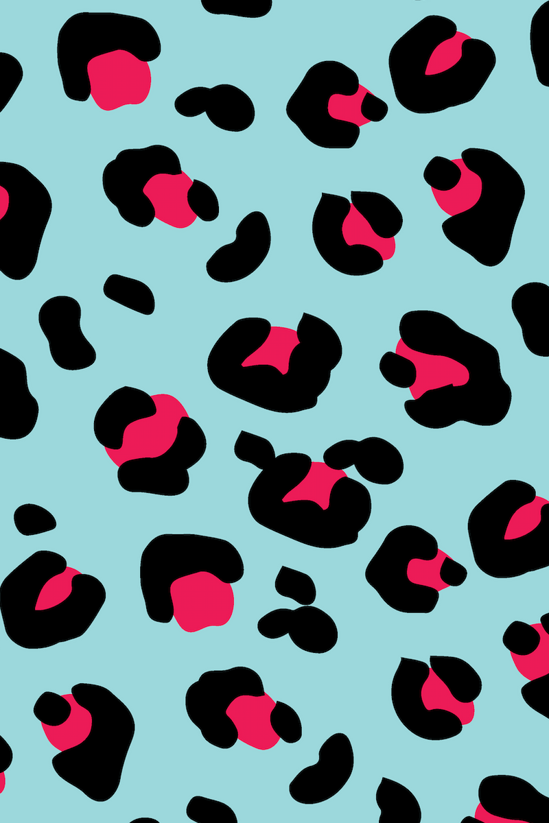 Neon Jungle Teal Print