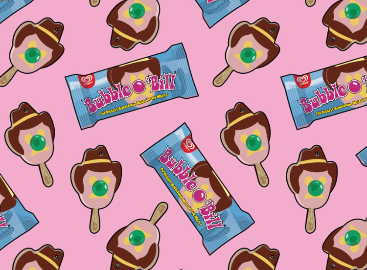Pink Bubble O' Bill Print