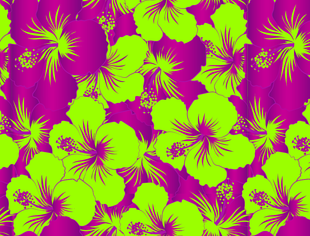 Green Hibiscus Print