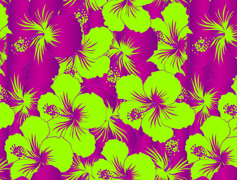 Green Hibiscus Print