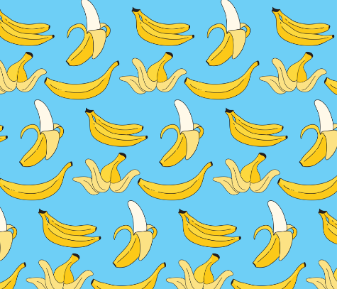 Blue Bananas Print