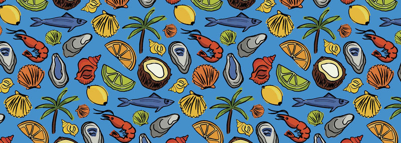 Seafood Basket Print