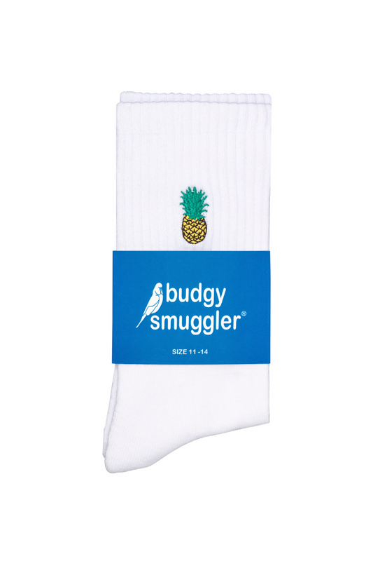 Pineapple Budgy Crew Socks