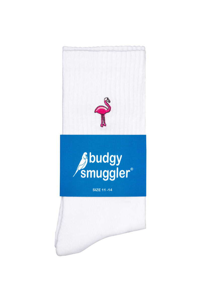 Flamingo Budgy Crew Socks