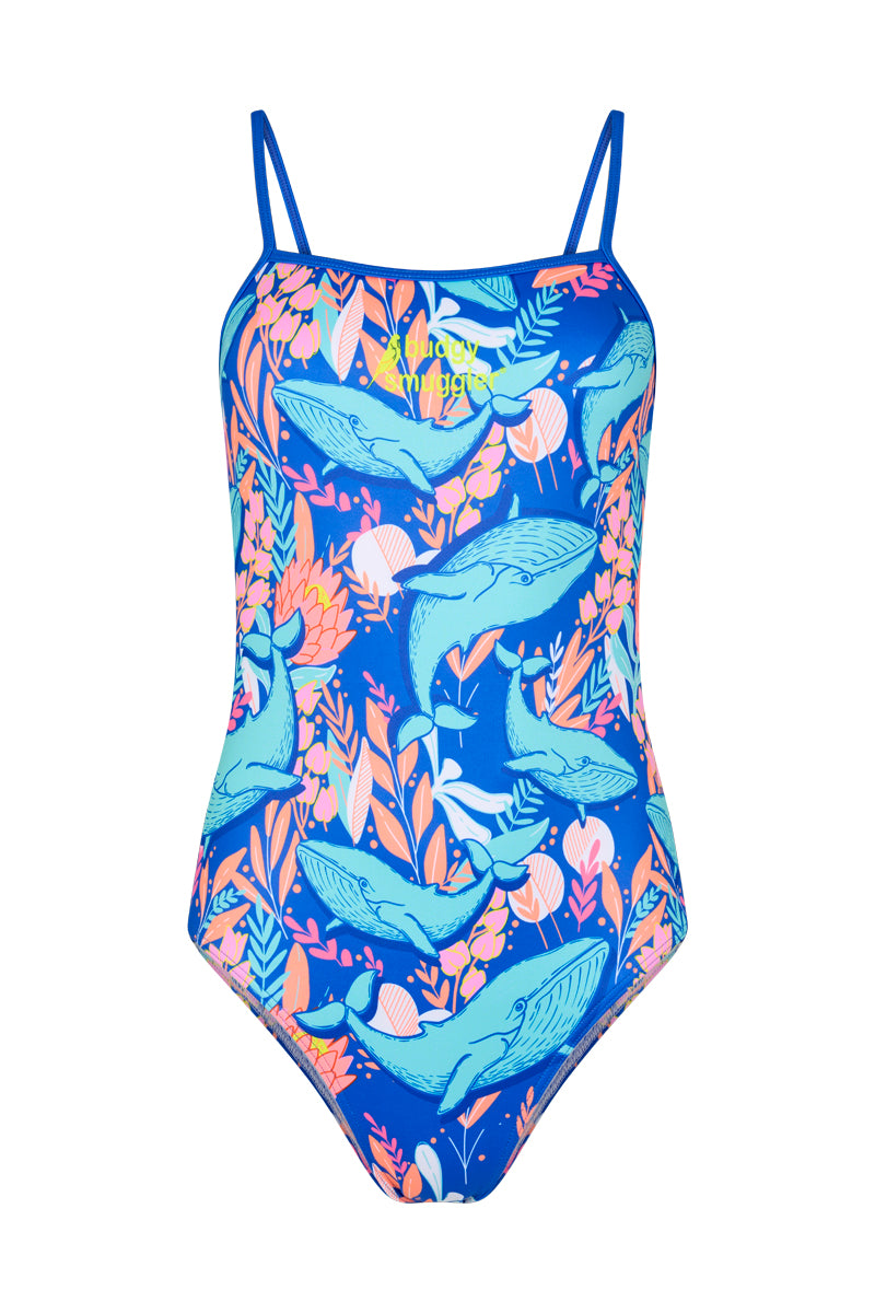 Thin Strap Racer in Blue Whale