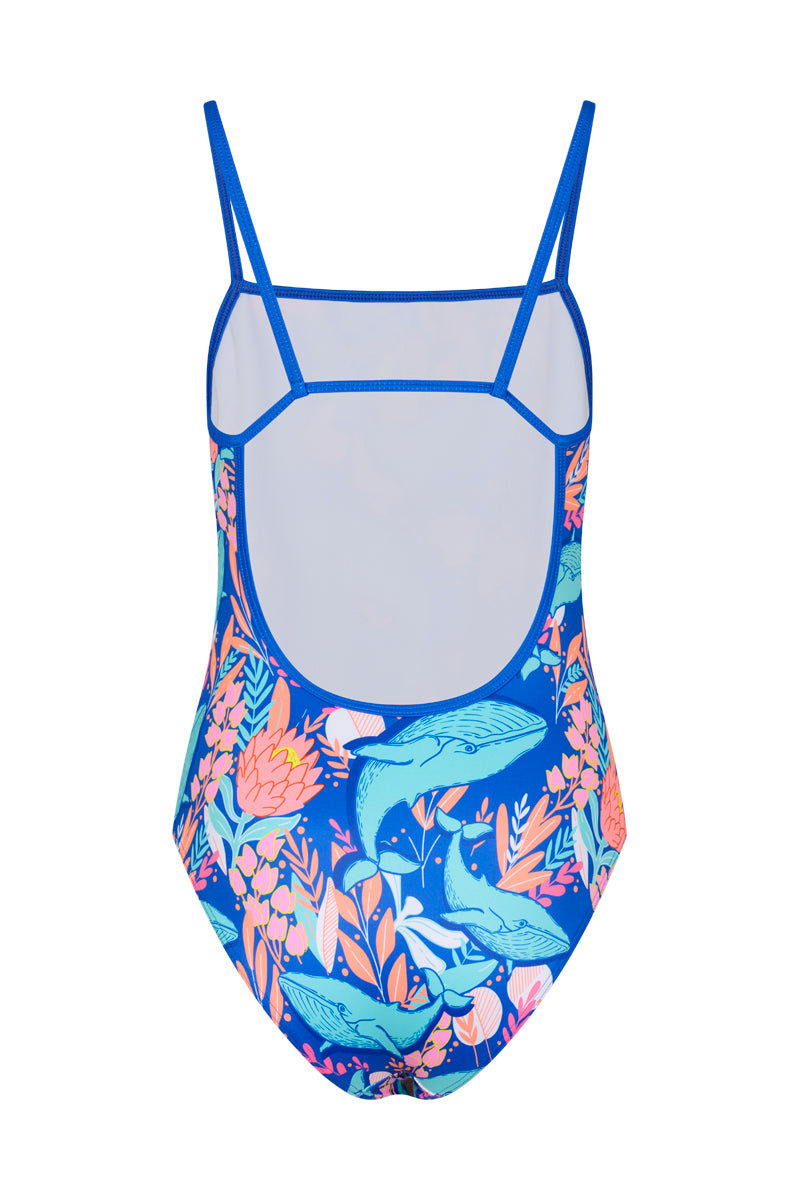 Thin Strap Racer in Blue Whale