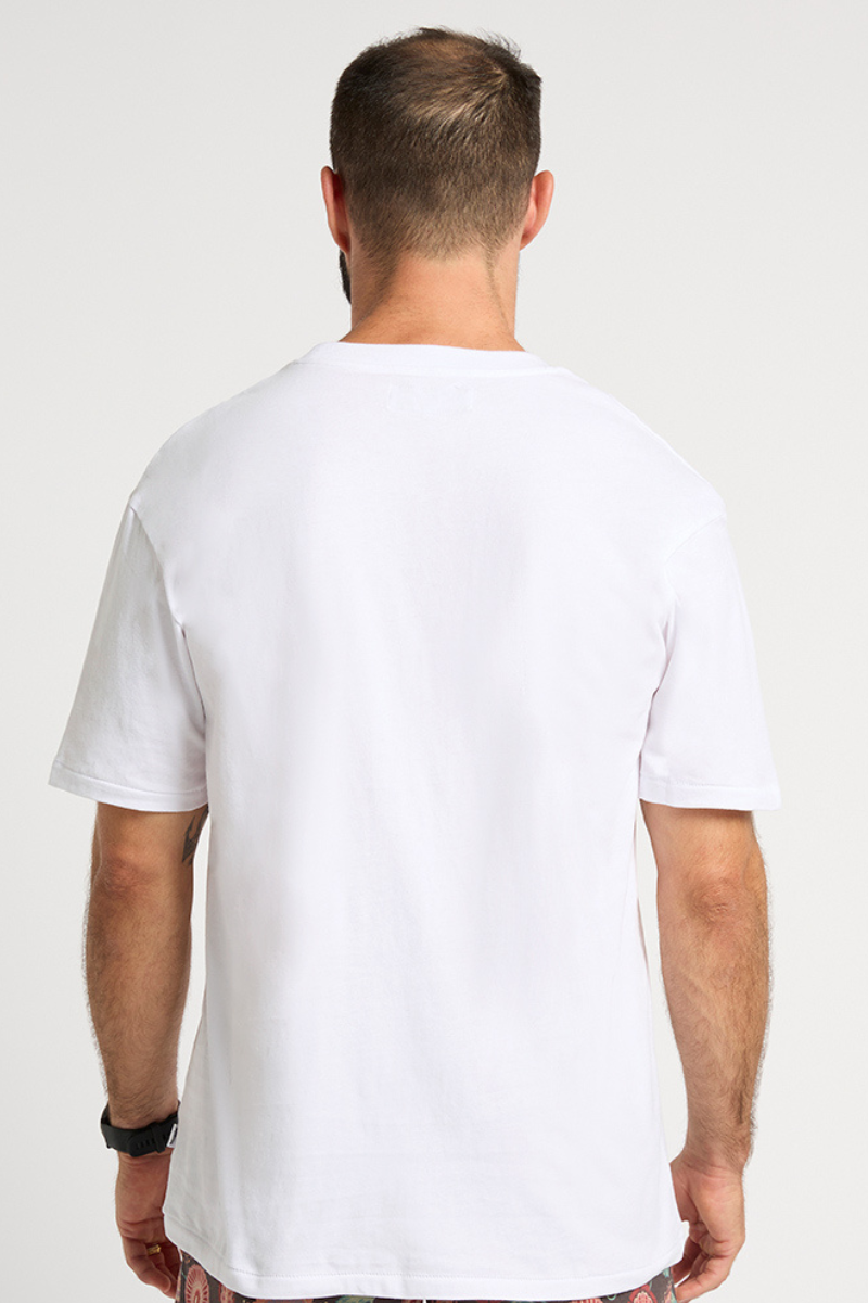 White Staple Tee