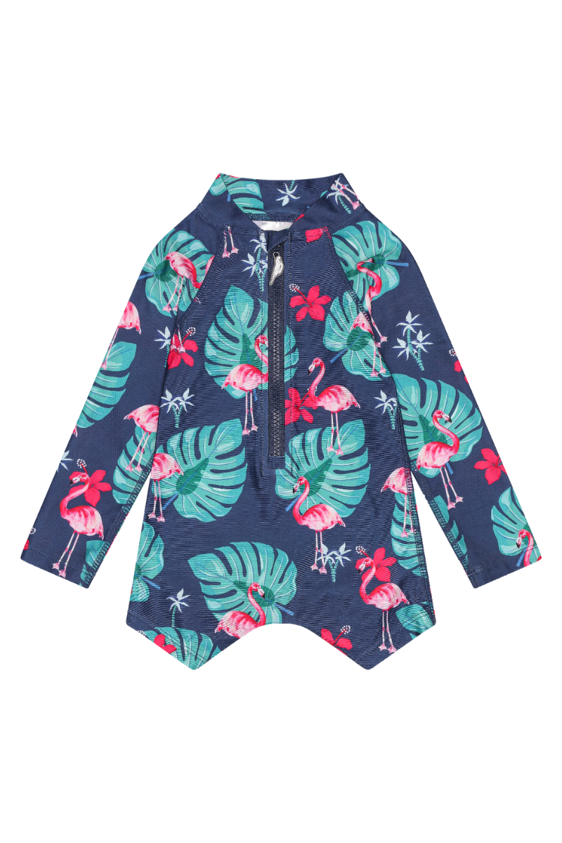 Kids Onesie Swim Bundle in Flamingos UPF 50+