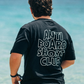 White Anti Board Short Club on Black Tee