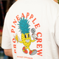 White Tee with Pro~Pineapple Crew