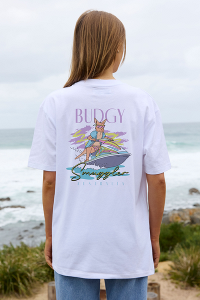 White Tee with Kangaroo Jetski