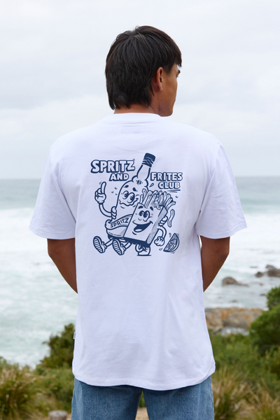 White Tee with Spritz and Frites