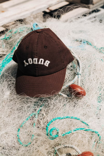 Dad Cap in Brown Upside Down Budgy